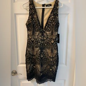 Lulu's Black Lace Mini Dress